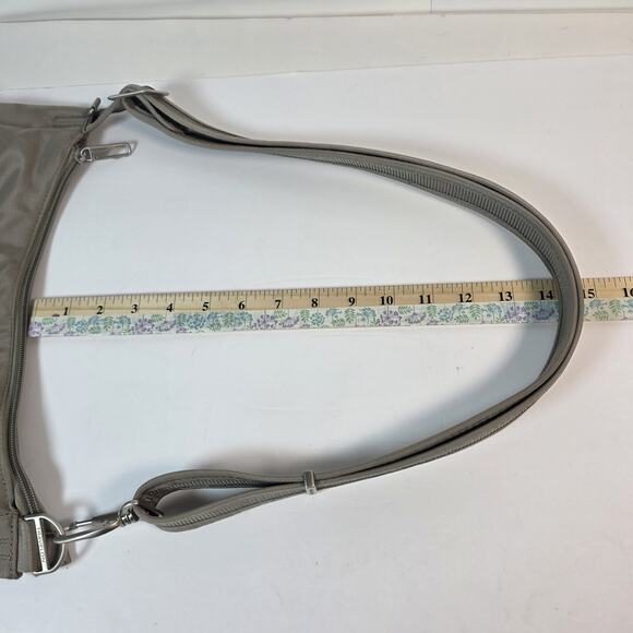 Travelon Anti-theft Classic Crossbody Bucket Bag Nutmeg Crossbody - Picture 15 of 16